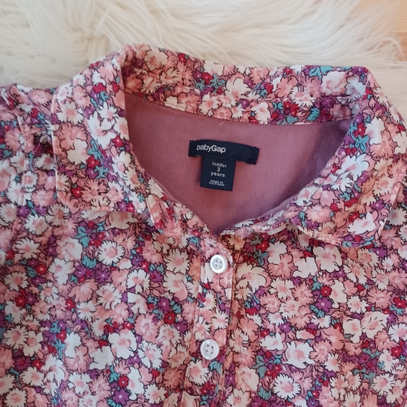 {BabyGap} Floral Long-sleeve Dress - Picture 2 of 6